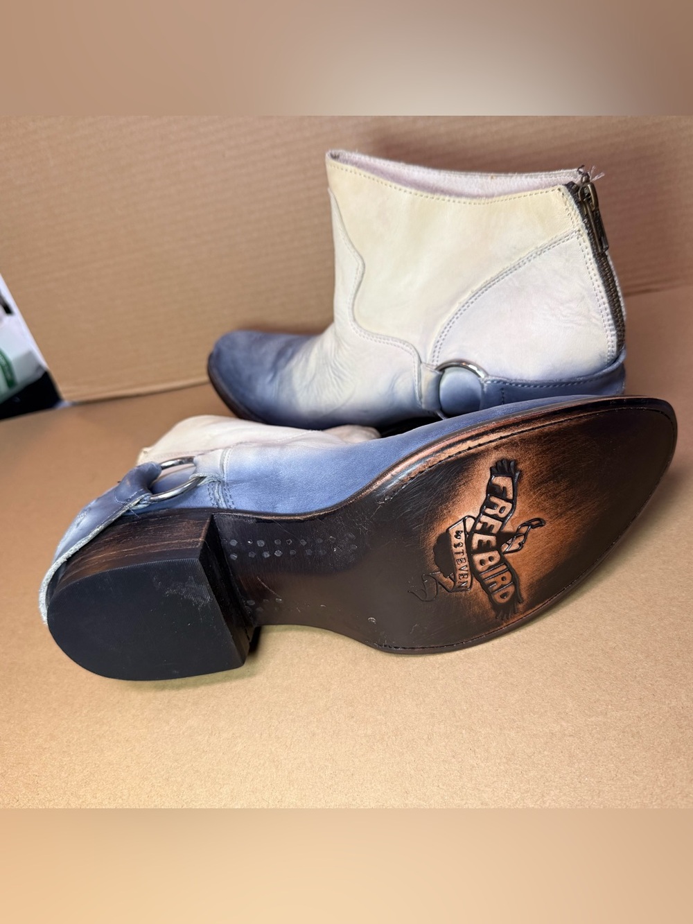 Freebird by Steven Beige Leather Ankle Boot - Picture 5 of 11